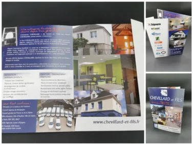 pochette à rabat - impression - brochure - dépliant