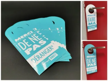 Accroche porte - impression - hotellerie