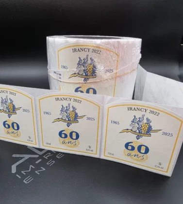 Etiquette en rouleaux - adhesif - impression