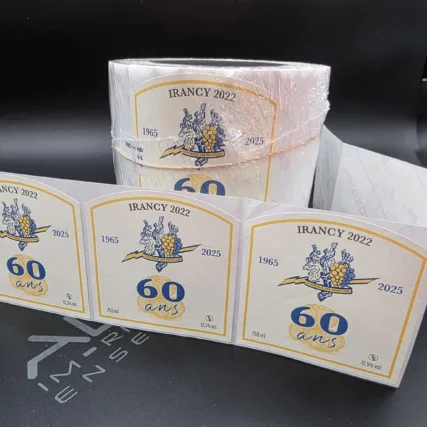 Etiquette en rouleaux - adhesif - impression