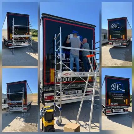 marquage véhicule - covering - wrapping - adhésif - pub camion