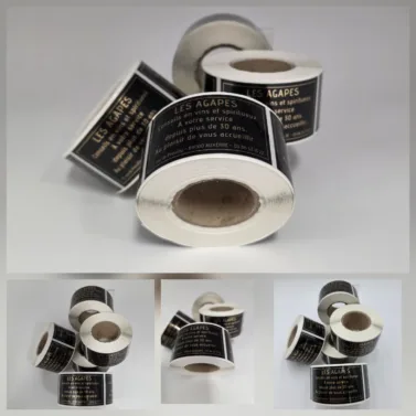 étiquette en rouleau - personnalisation - impression - adhesif