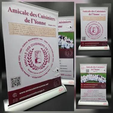 communication portative - déroulage - kakemonos