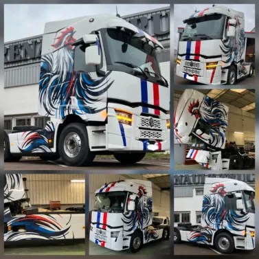 marquage véhicule - covering - wrapping - adhésif - pub camion