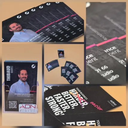 Carte de visite - carte - impression - vernis - pelliculage