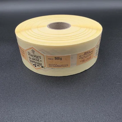 etiquette en rouleau