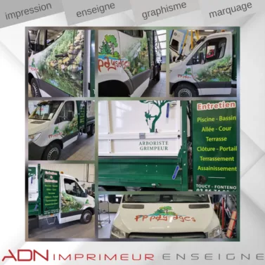 marquage véhicule - covering - wrapping - adhésif - pub camion